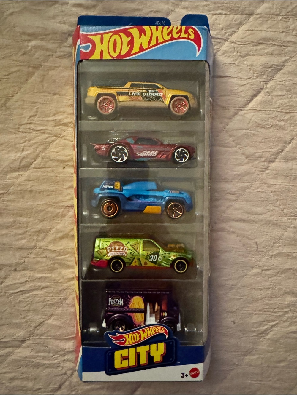 Mattel Hot Wheels City 5-Car Pack - Yellow, Red, Blue, Green, Purple
